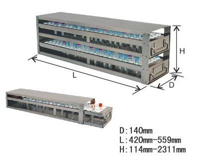 存放采血管帶抽屜的立式冰箱分隔架-UFD係列